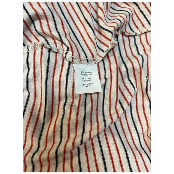 Madewell Swingy Tee Sacramento Striped Scoop Neck Short Sleeve Red Blue Dress M - Picture 10 of 16